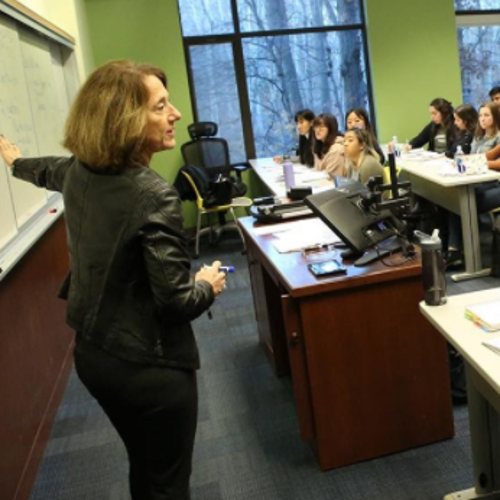 professor teaching in class