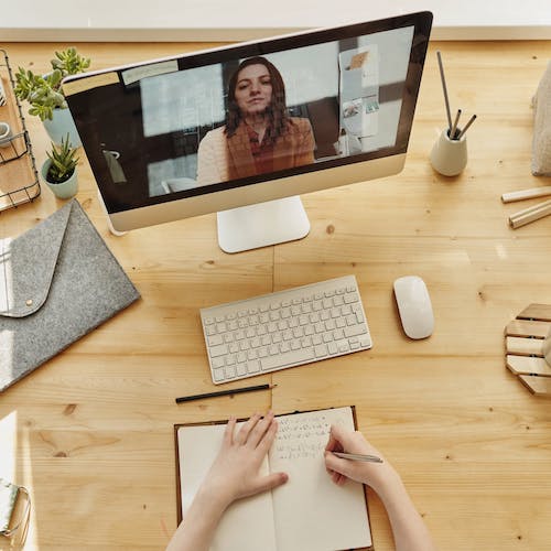 someone typing on a computer