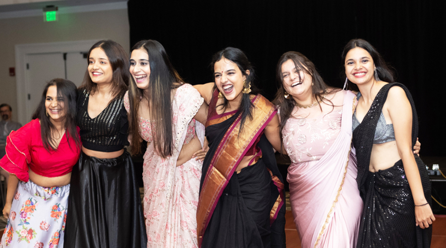 More than a dozen students wore traditional dress at the Global Gala, showing off their heritage with classmates from around the world.