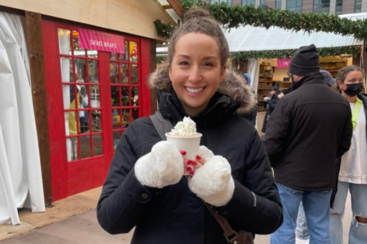 Abigail Kim standing outside in a winter jacket.