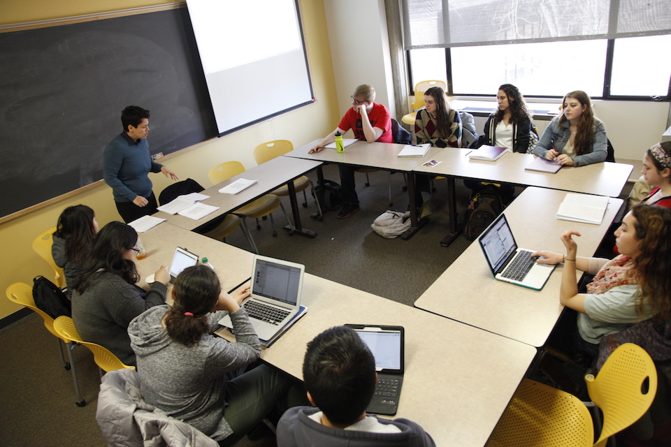 group of student studying