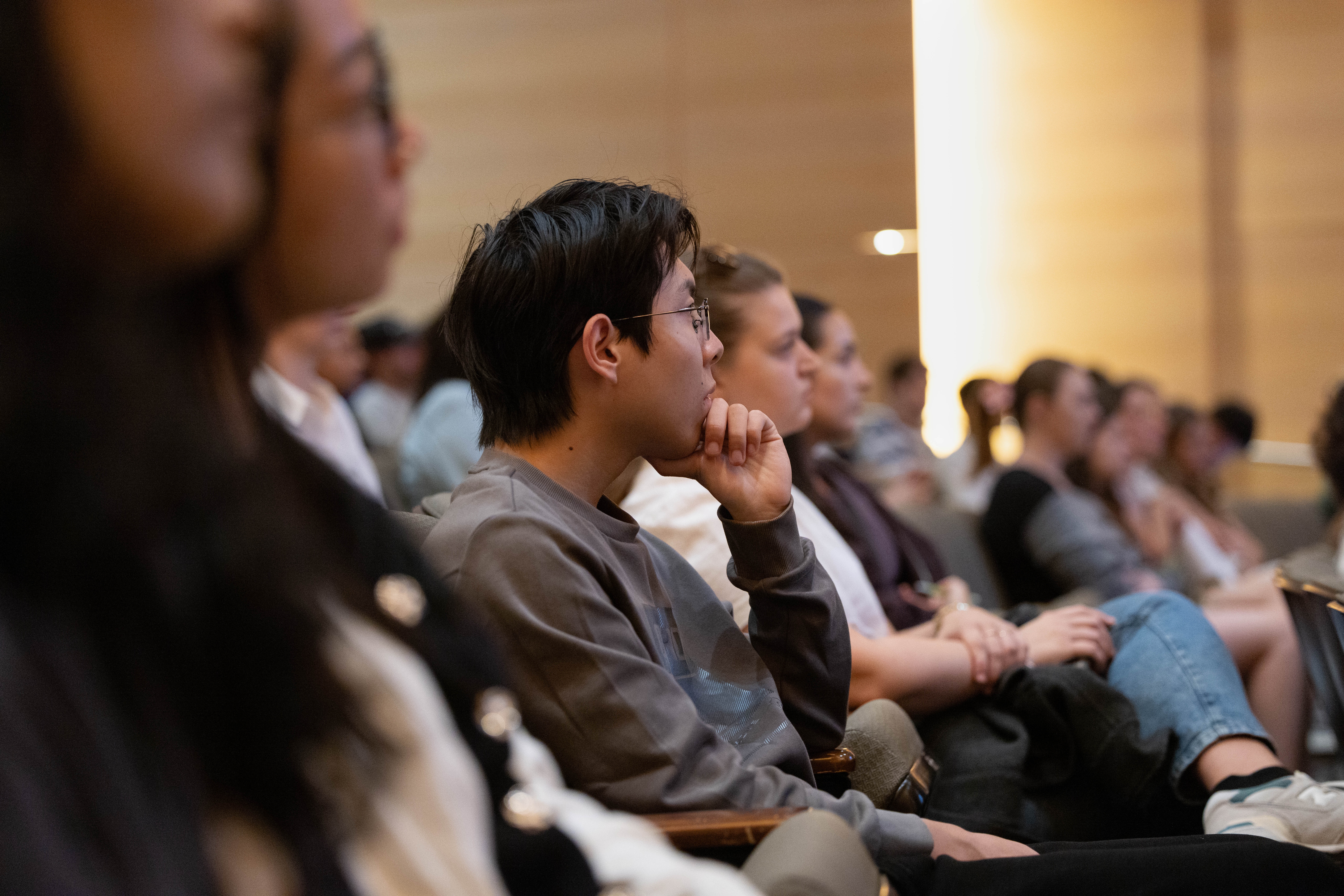 four graduate student answering questions