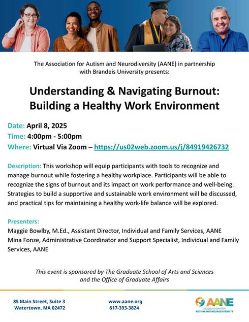 Understanding and Navigating Burnout event flyer