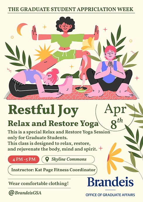 Restful Joy Relax and Restore Yoga poster