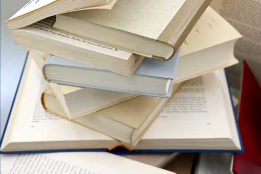 image of a stack of books