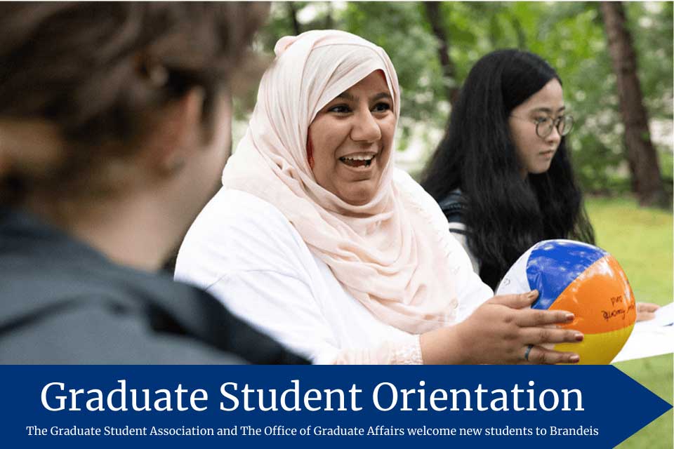 New students doing an ice-breaker activity at new graduate student orientation