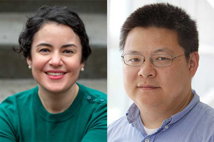 Sarah Mayorga (left) and Bing Xu