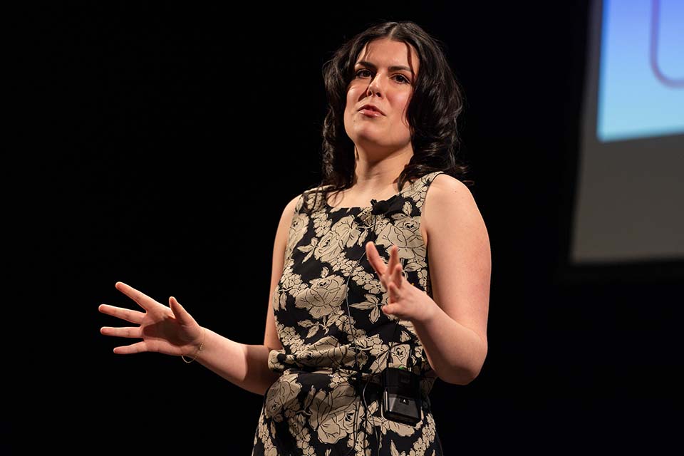 Taylor Harmon presenting