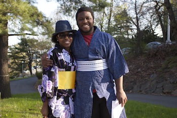students wearing kimonos
