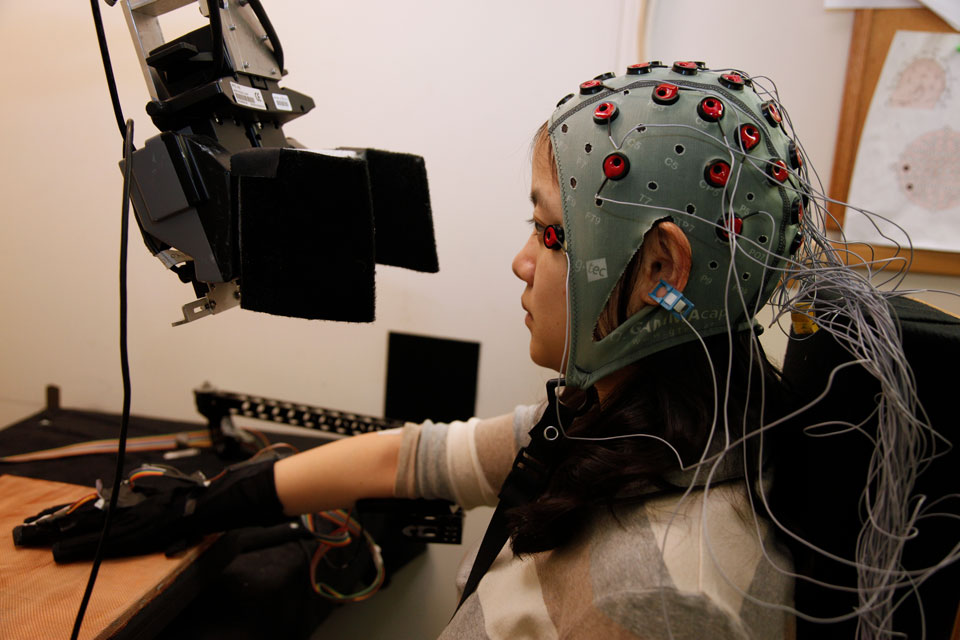 EEG equipment being used during testing.