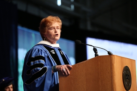 Deborah Lipstadt at Podium