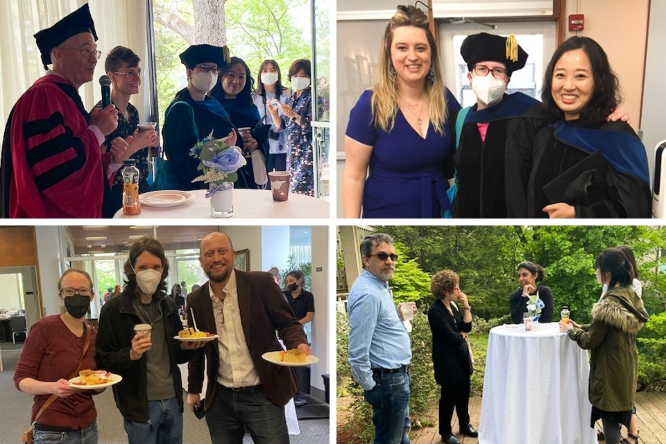 Students and faculty attend GSAS commencement reception at the Faculty Club