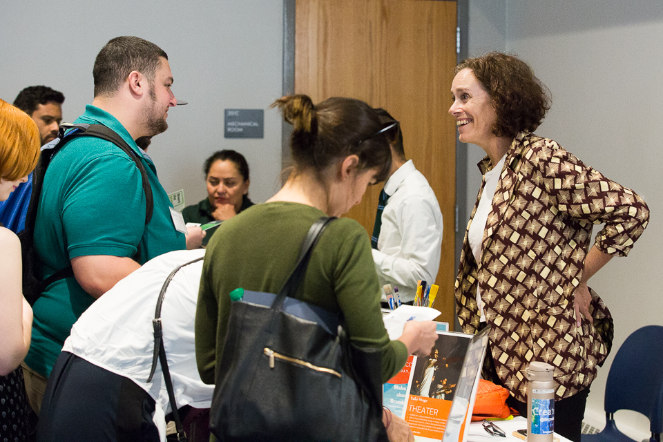 new students learn about the office of the arts