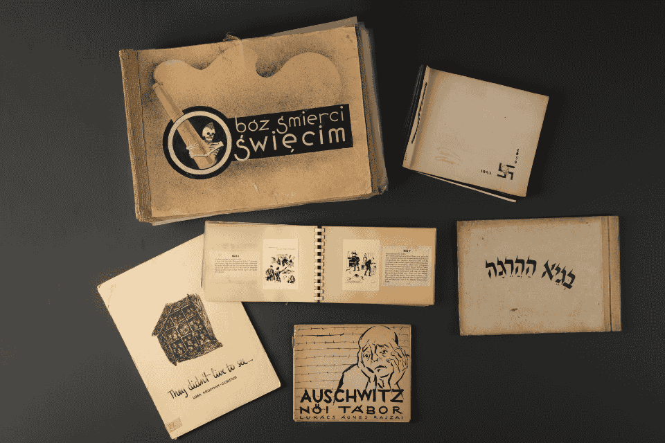 hand-created paper books