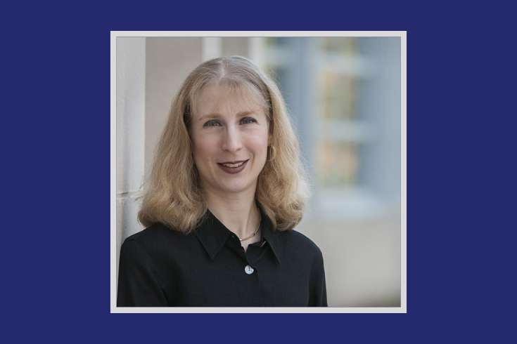 Image of Melissa Klapper, a White woman with blond hair wearing a black top