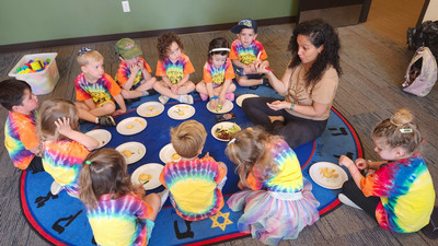kids doing an art project