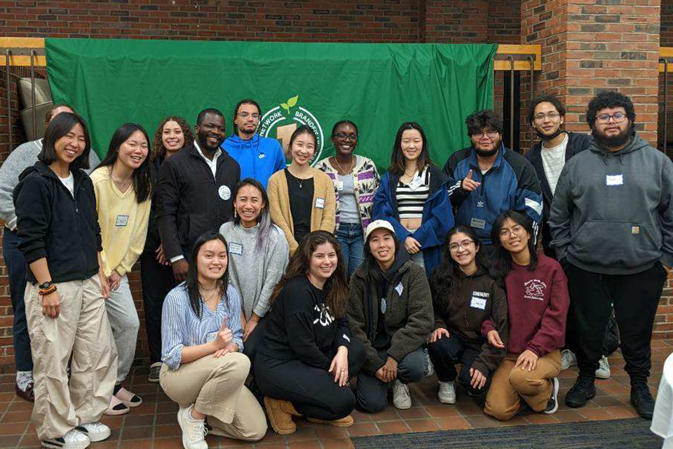 Students pose during the Gen One Dinner in 2023.