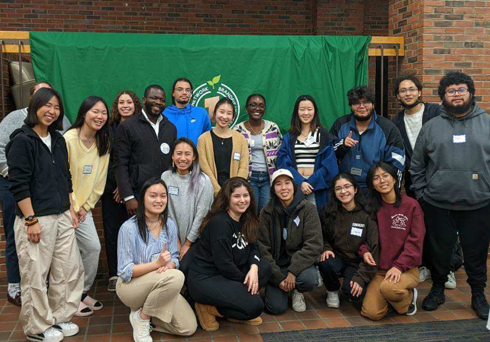 Students pose for a group photo during First Gen celebration during the 22-23 academic year