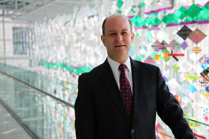 Johan Bos-Beijer poses for a photo at the Center for Data Innovation.