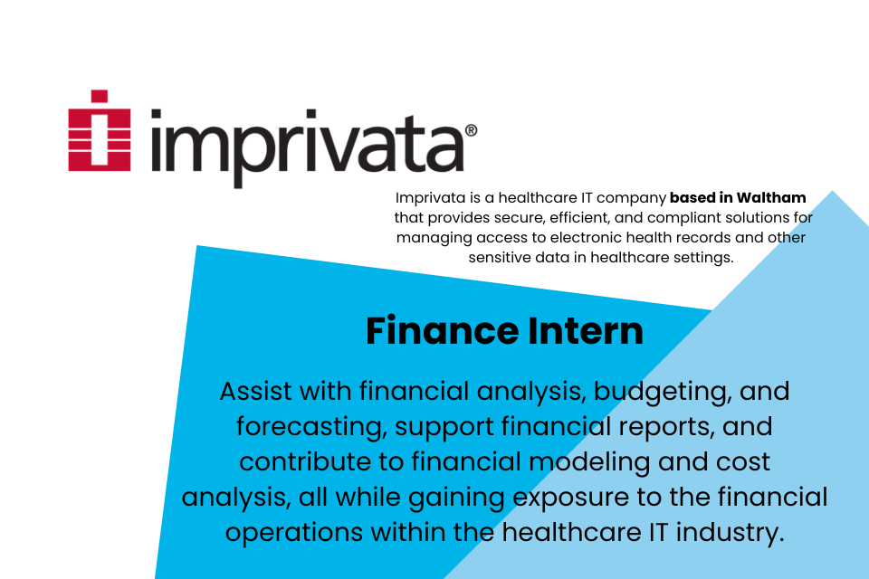 Imprivata is a healthcare IT company based in Waltham that provides secure, efficient, and compliant solutions for managing access to electronic health records and other sensitive data in healthcare settings.