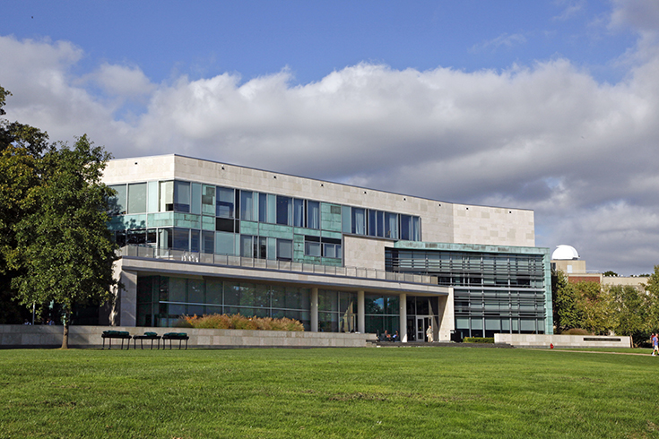 Outside of Brandeis' Shapiro Campus Center