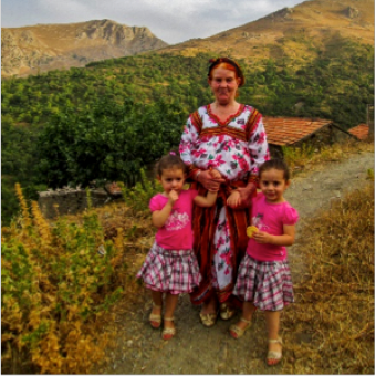 Kabylie grandmother with twins