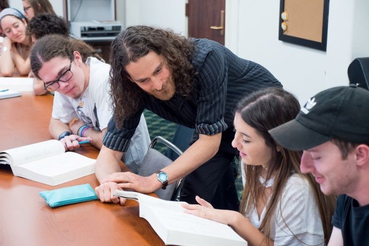 Eyal teaching Hebrew at CU