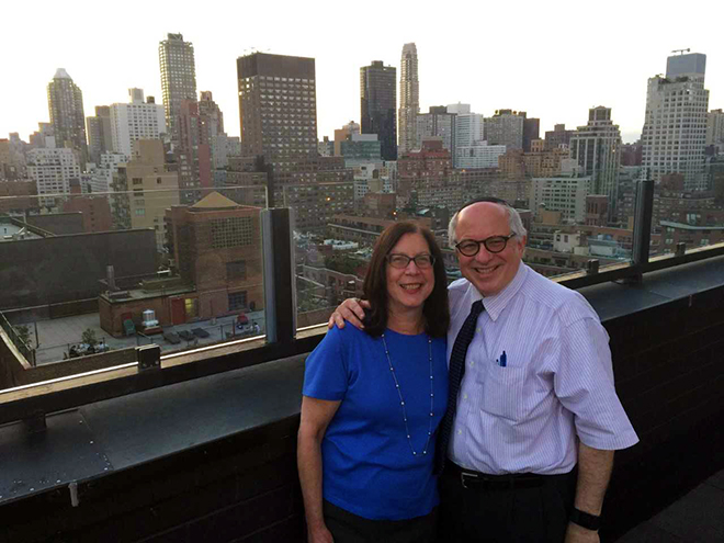 Frieda and Steven Huberman on their wedding anniversary