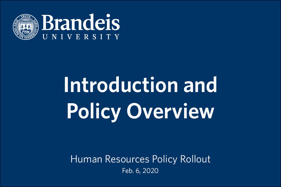 title slide: introduction and policy overview 