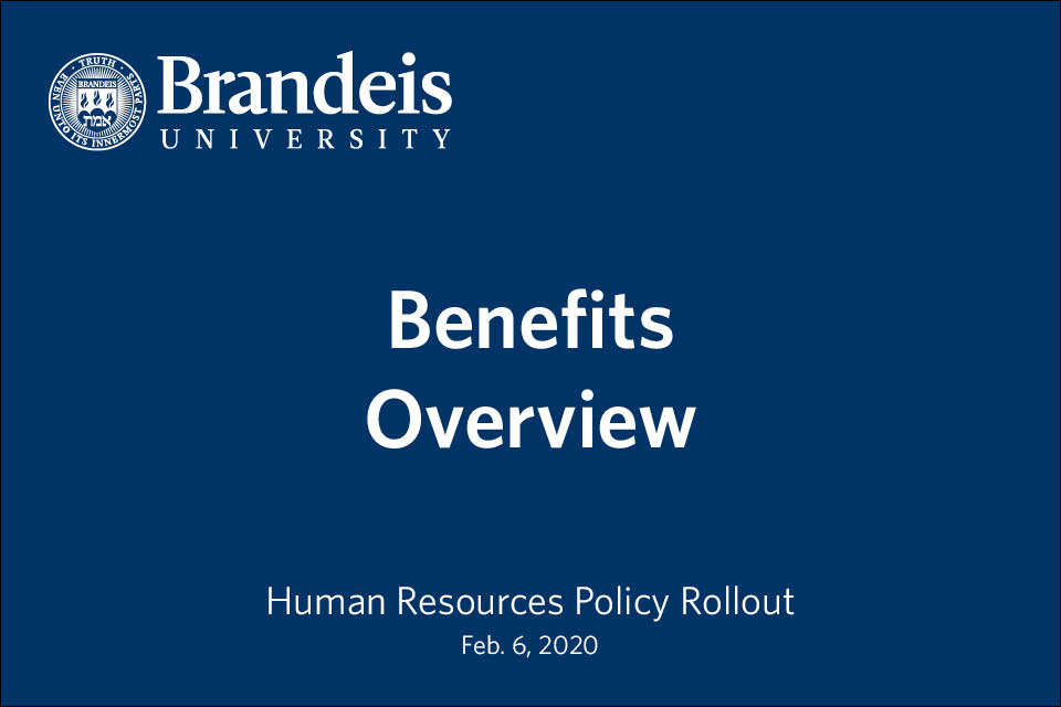 title slide: benefits overview