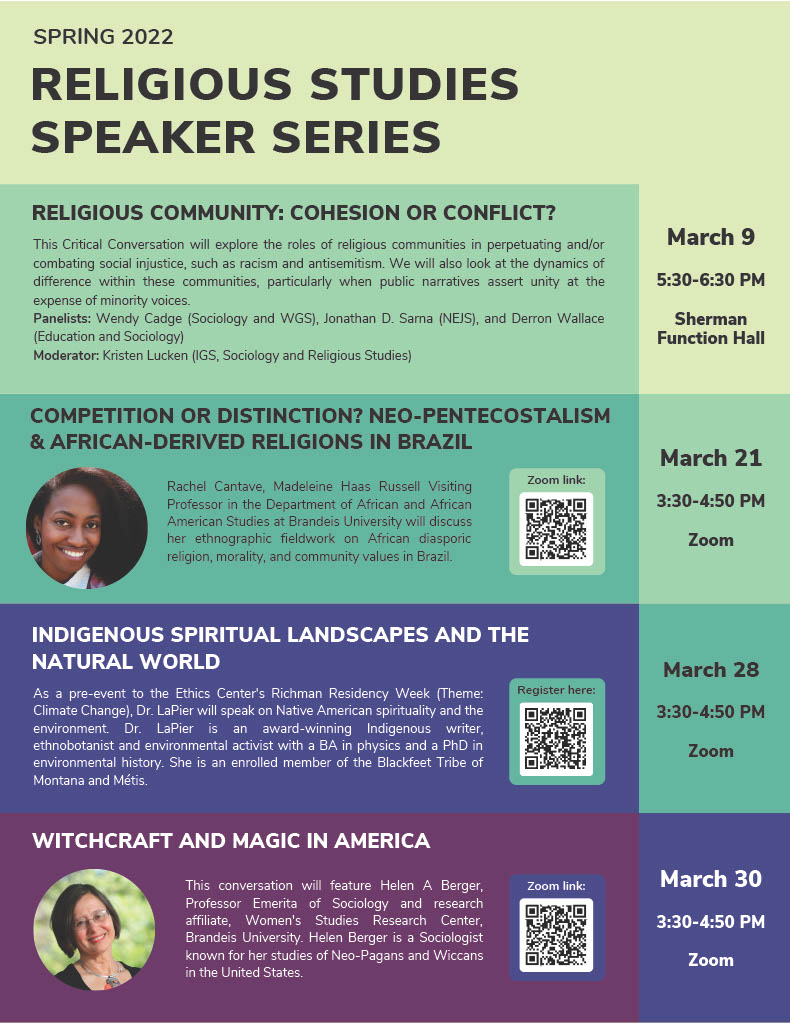 flyer for the speaker series