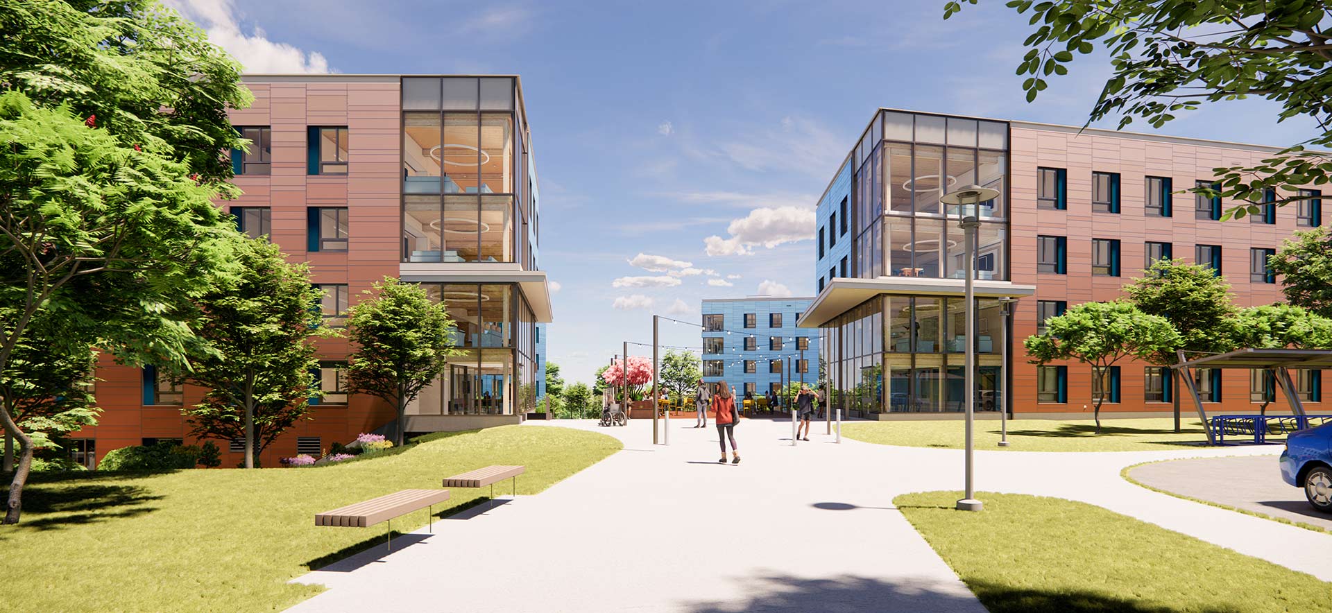 Rendering of a new residence hall