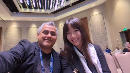 two people at a conference