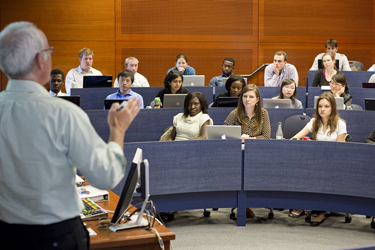 Brandeis Students in a lecture hall