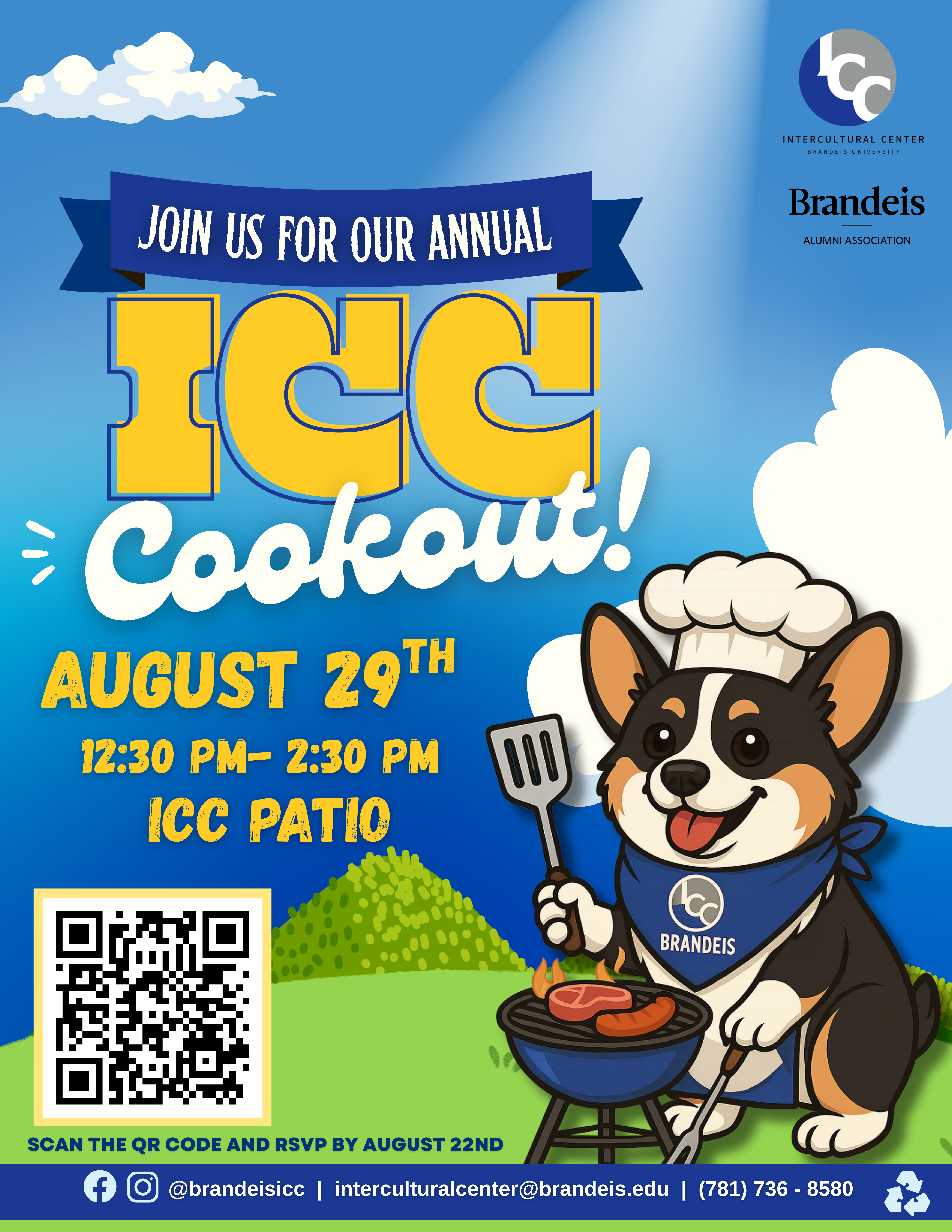 Let's Get together for the ICC Cookout. Friday, September 1 from 12:30 p.m. - 2:30 p.m. Intercultural Center Patio (Across from East Quad)