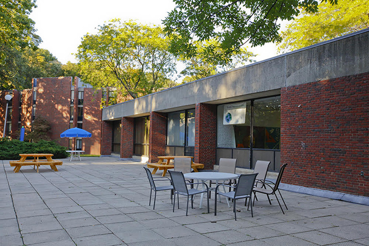 exterior of swig courtyard