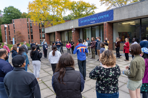 Event participants, participating in a round dance