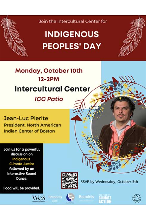 Flyer with image of Jean-Luc Pierite, along with a QR link to RSVP for event and description of event.