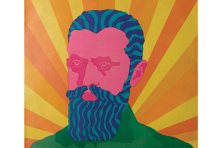 Colorful Graphic depiction of Theodor Herzl