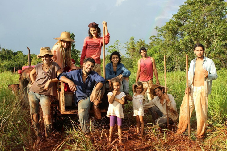 Group of people standing outdoors in a field