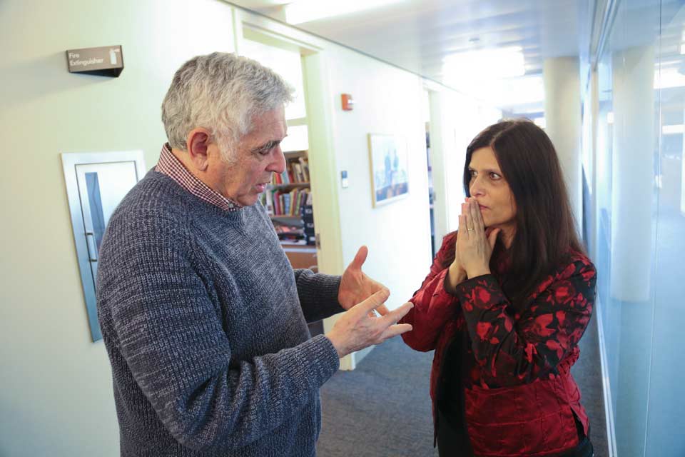 Brandeis Faculty engaged in deep conversation