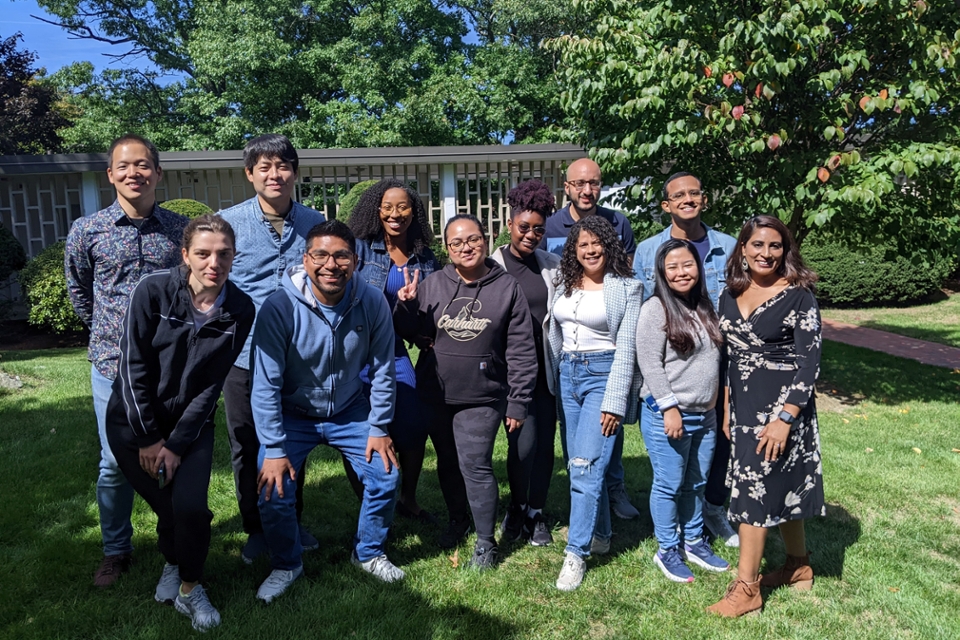 Fulbright Scholars and Adrea Papadopoulos posing as a group