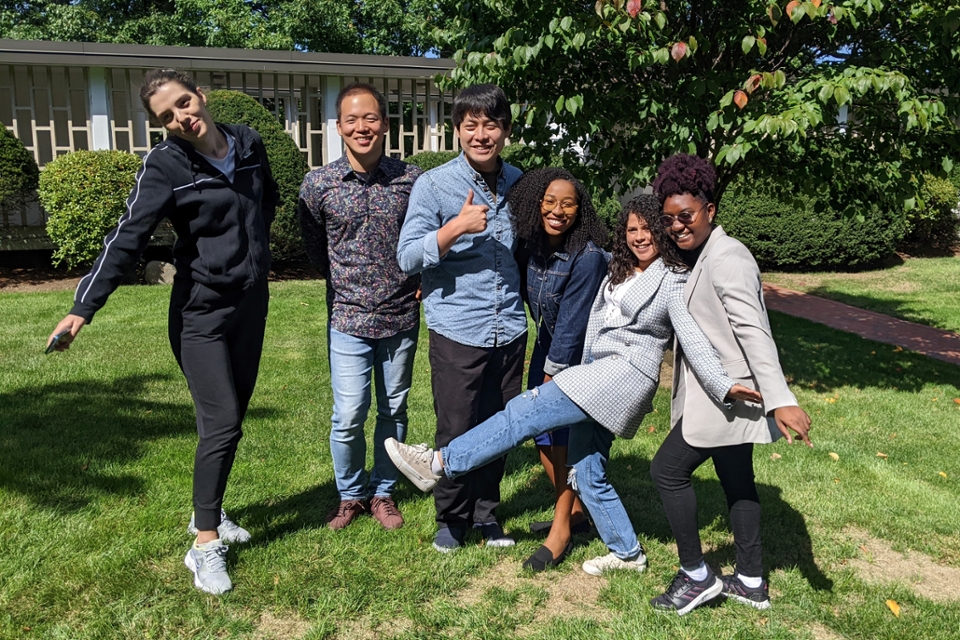 Fulbright Scholars posing silly for a photo