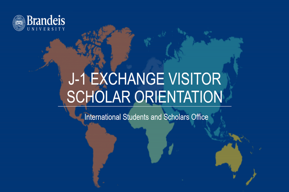 J-1 Exchange Visitor Scholar Orientation International Students and Scholars Office
