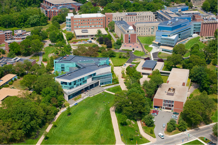 Overhead image of Brandeis campus