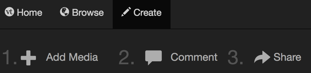 tool bar displaying the comment option