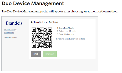 image is of duo device management