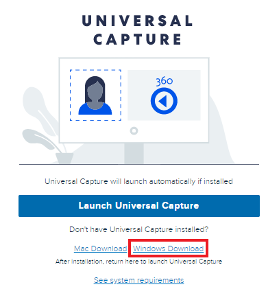 Universal Capture Windows download