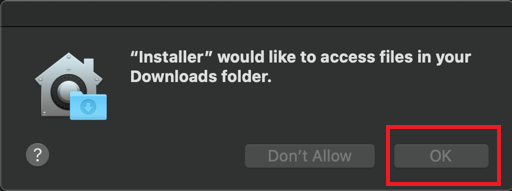 Final step of the installation