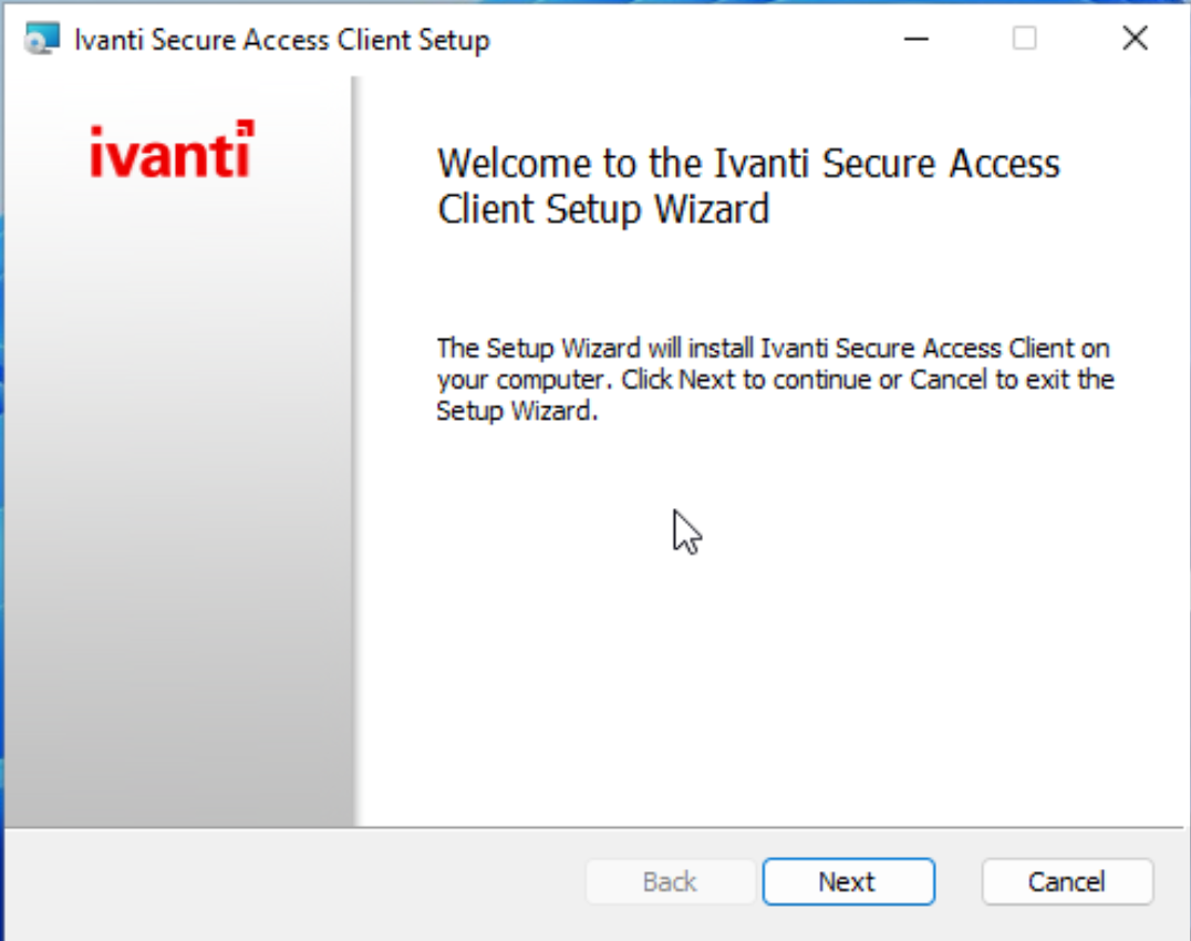 Ivanti Secure Access Client Setup